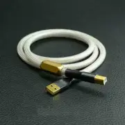 Hi-End OCC Silver Plated Wire USB Cable DAC HIFI Cable A-B USB Type A to Type B