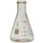 100ml Narrow Mouth Erlenmeyer Flask, 3.3 Borosilicate Glass (Case of 48)