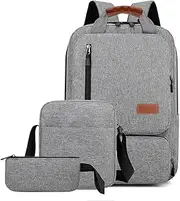 [SLEDEZ] Backpack 3-in-1 Set Multifunctional Computer Bag Business Commuting Men's Backpack Three Sets