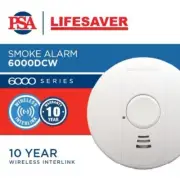 PSA 6000DCW Smoke Alarm - Wireless Photoelectric Sensor Detector -LIFESAVER