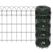 Garden Border Fence Powder-coated Iron 25x0.65 m Outdoor Decorative Edging 41074