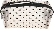 [BESPORTBLE] Portable Toiletry Bag Mesh Makeup Organizer Bag Heart Design for Women Men