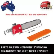 7 T POLESAW POLE SAW HEAD Fit Yardking 24.5cc 4 Stroke Line Trimmer 1697318