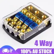 Mini ANS Fuse Block 4-Way Inline Midi Holder Bolt Down Audio Holder Heavy Duty