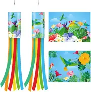 2 Pcs 40 Inches Twin Hummingbird Windsock Spring Wind Socks for Hanging Outdoor