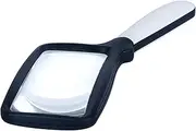 YLIANG 3X Handheld Magnifying Glass, Rectangular Reading Magnifier with 5 Dimmable LEDs Light, Ideal for Books, Maps, Newspaper