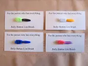 4 Belly Button Lint Brushes gag gift prank novelty