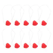 10 PCS Clown Nose Professional Fake Women Accessories Red Reindeer