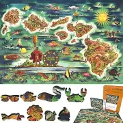Wooden Jigsaw Puzzle for Adults by FoxSmartBox - 440 Pieces - Hawaiian Islands