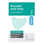 [Aero Healthcare] AeroMask Reusable Face Mask Black Single