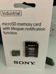 Sony SR-32VMA Industrial 32GB microSD card for CCTV edge recording. NIB