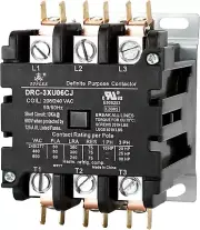 60 Amp 75 RES 3 Pole 220V 240V Coil DP Contactor A2L Compliant UL Recognized & A