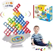 XoeLLe Pack of 32 Tetra Tower Game, Balance Games for Children, Tetris Tower Game, Wobble Tower Stacking Tower, Funny Stacking Game, Stacking Blocks Balancing, Team Tower Game for Children and Adults