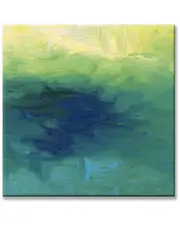 Ready2HangArt Blue Waters Wrapped Canvas Abstract Wall Art by Karen Moehr