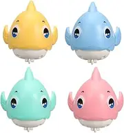 Pull-Back Fish Toy, 4X Cartoon Baby Push and Fish, Interactive Development Playset, Cute Sea Animal Toys 8.66x7.87x2.36 Inches for Learning, Crawling, and Walking Fun for Kids