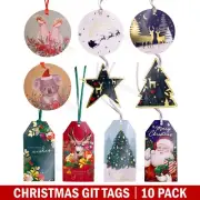 Christmas Gift Tags String Hanging Wrapping Sealing Label Gift Name Tag Xmas