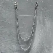 Layered Pants Chain Silver - One Size