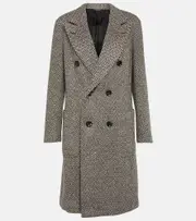 [Loro Piana] Loro Piana Herwin herringbone linen and cashmere coat AU 6 grey