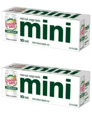 Canada Dry Zero Sugar Ginger Ale, 7.5 Fl Oz, 2×10 Pack, Total 20 Cans