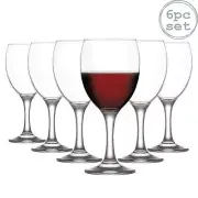 6x Empire Red Wine Glasses Classic Stemware Goblets 340ml