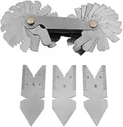 Stainless steel thread pitch gauge 115° center gauge tool set for grinding and setting screw cutting tools (silver)