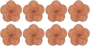 8pcs Essential Oil Car Diffuser Plum Flower Shape Simple Compact Rosewood Material Diffuser for Daily Use