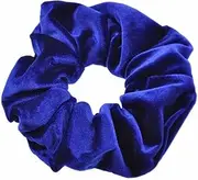 (Royal blue) - Mytoptrendz Royal Blue Velvet Scrunchie Ponytail Holder Hair Band Premium Soft Smooth Velvet (Royal blue)