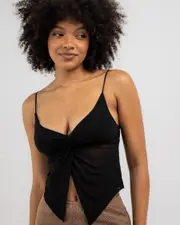 [Ava And Ever] Ava And Ever Women's Sammy Mesh Top in Black Size 4 4 Black