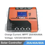 MPPT Solar Charger Controller Battery Panel Regulator Electrical Kit 20-60A