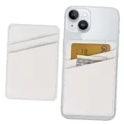 Leather Phone Card Holder Phone Wallet, Stick Back Phone Wallet Sticker Silver