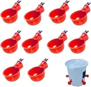 Chicken Waterer Cups - Poultry Water Cups Automatic Chicken Drinker | Food Feeder Watering System, Solid Waterer for Bunny, Chick, Geese, Turkey