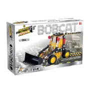 129pc Construct IT DIY Bobcat Excavator Toy w/ Tools STEM Assembly Kit Kids 8y+