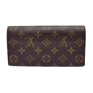 【Louis Vuitton】M62235 - LV 經典SARAH系列Monogram帆布印花 信封式暗釦長夾(芭蕾粉)