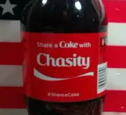 Share A Coke With Chasity Limited Edition Coca Cola Bottle 2015 USA
