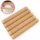 Pottery Art Wooden Texture Roll Embossed Rod Roller DIY Clay Tool Craft Supply