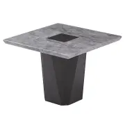 Our Home Filippa Marble Luxurious Square Lamp End Side Table - Grey & Brown