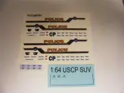 US Capitol Police 1/64 Water slide Decals. Fits Diecast SUV