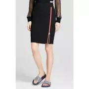 NWT Hunter for Target Black Red Side Zip Pencil Skirt Womens Small