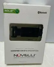 Nuvelli Solar Bluetooth Handsfree Car Kit Speakerphone New