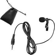 Totority Mini Condenser Microphone 3.5mm Jack Clip-on for Smartphone Recording Hands- Lecture Windscreen Protector High Sensitivity