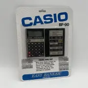 Casio BF-90 Easy Banker Vintage Calculator - New In Package Rare Sealed Finance