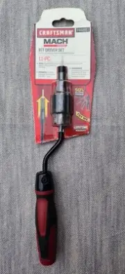 NEW Craftsman MACH SERIES 11-PC. 1/4" Bit Driver SET, Phillips, Flat, Hex 944881