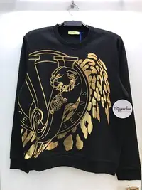 在飛比找Yahoo!奇摩拍賣優惠-Versace jeans 黑藍兩色 燙金 燙銀 老虎 Lo