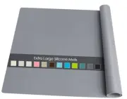 Extra Large Silicone Table Mat, Genuine Food-Grade 23.6"L x 15.7"W 01-Dark Gray