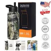 Realtree APX 32 Oz Stainless Steel Water Bottle: Durable & Leak-Proof Design
