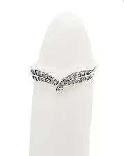 NEW 100% Authentic PANDORA 925 Ale Sparkling Pave Leaves Ring 199533C01
