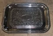 NOS Ralph Lauren Silver Tone Metal Tray For Fragrance, Toiletries, Etc