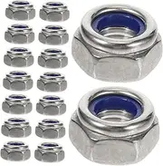 OKUMEYR Metal Hexagon Nuts Set 100pcs Locking Nuts Coarse Thread for Hardware Projects