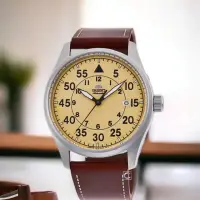 在飛比找momo購物網優惠-【ORIENT 東方錶】飛行風格 機械錶 手錶 棕色 皮革錶