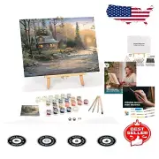 Complete Adult Paint by Numbers Kit - Framed 16” Canvas & Art Supplies Included
